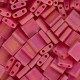 Miyuki tila 5x5mm Perlen - Opaque dark red matted ab TL-408FR